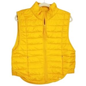 NWT JoyLab Quilted Puffer Vest Lily Yellow Sz M Woman's